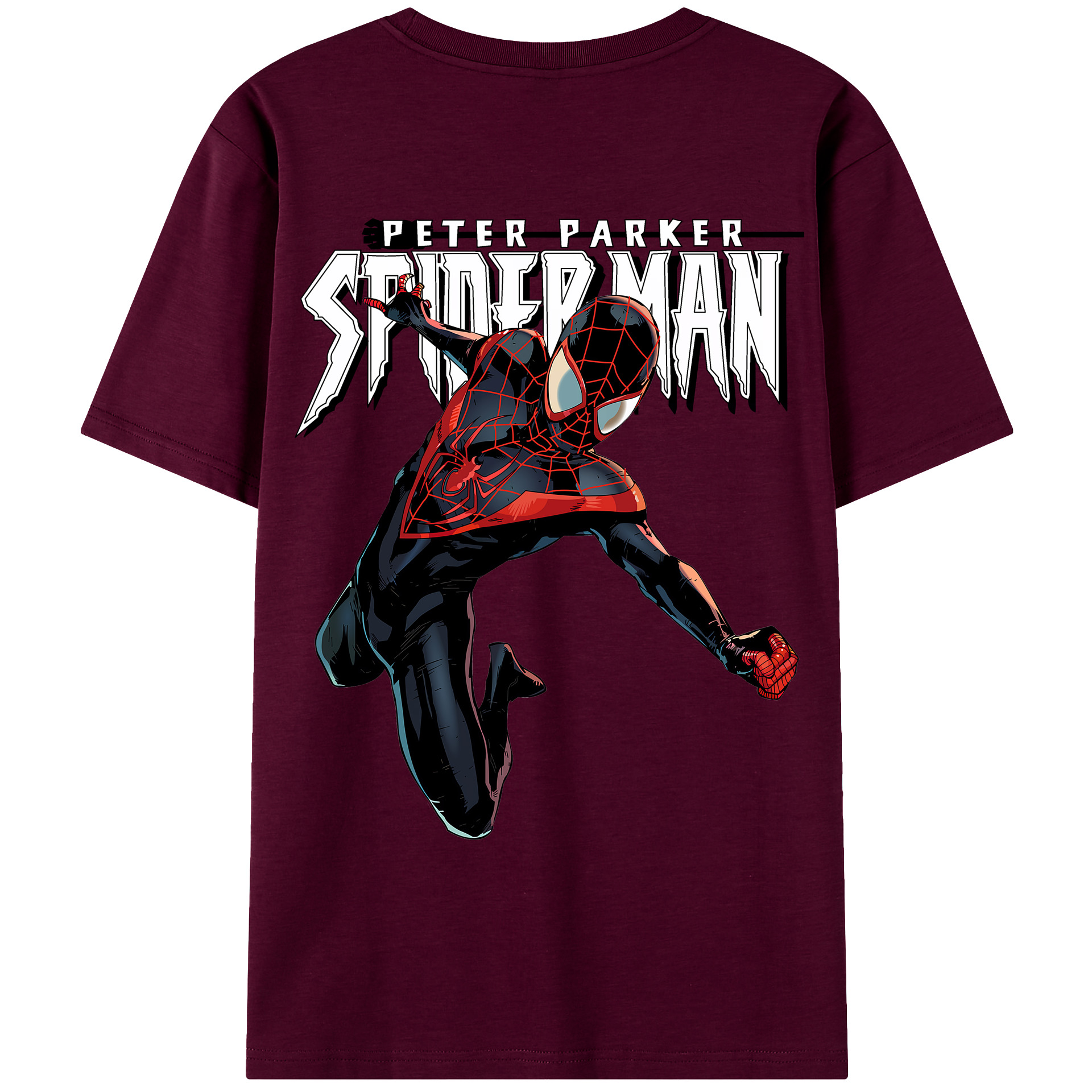 （画像用） Spider Man スパイダーマン レディース半袖Tシャツ(バックプリント)